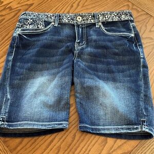 Revolution by Revolt Rhinestone Embellished Jean Shorts, Girls Sz 14.5